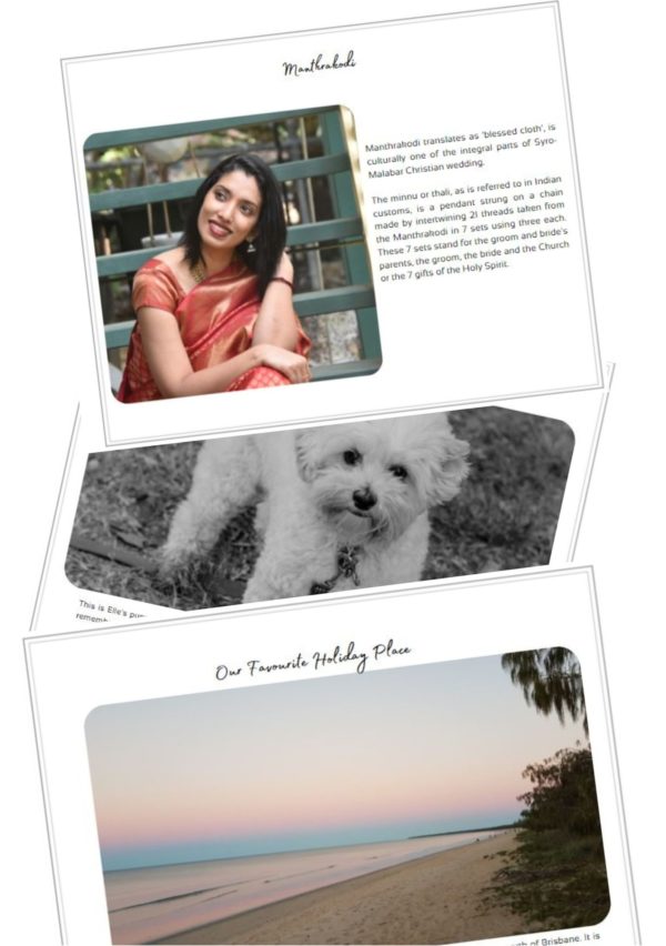 Images of printed pages May 2021 Capture your story with our quality handmade albums and online co-creation sessions