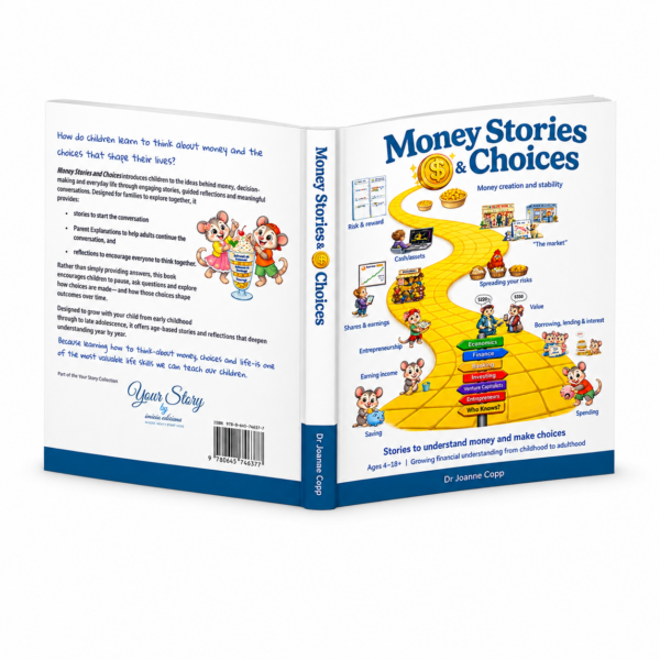 Money Stories & Choices - Guided Reflections on Money 2 Open book mock up for website resized Capture your story with our quality handmade albums and online co-creation sessions