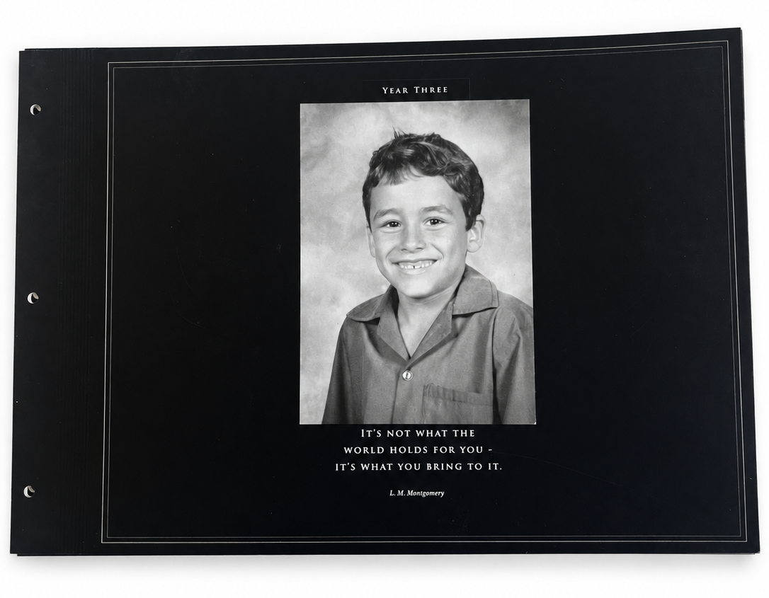 Sam year 3 black pocket cropped Capture your story with our quality handmade albums and online co-creation sessions